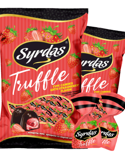 „სირდაშის“ შოკოლადის ტრიუფელი მარწყვის შიგთავსით