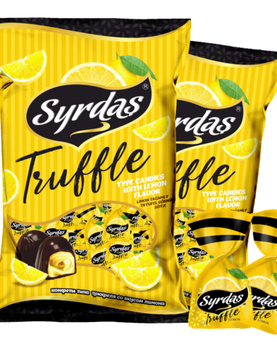 შოკოლადის ტრიუფელი „სირდაში“ ლიმონის შიგთავსით